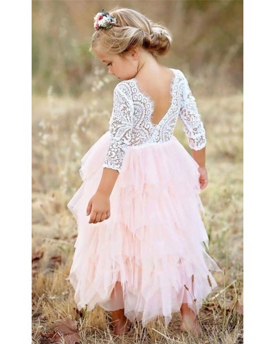 robe dentelle vieux rose