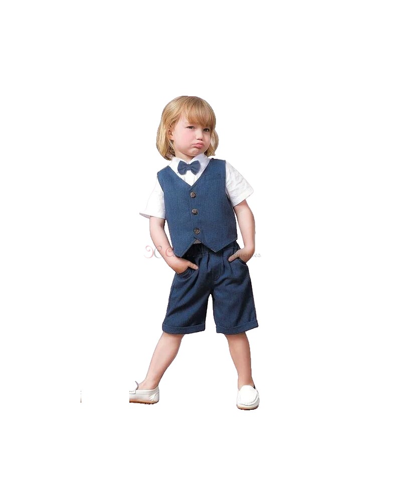 ensemble court bleu enfant