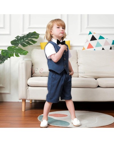 ensemble court bleu enfant